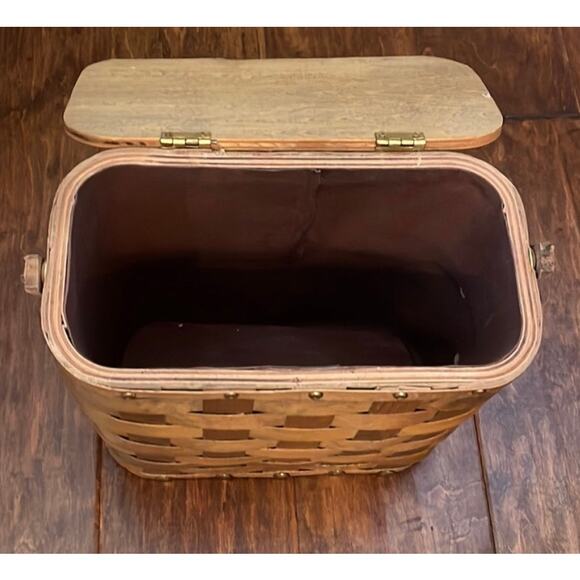 Mushroom Basket Purse Vintage Hand Painted Retro Kitsch Lined Made in Hong Kong - Picture 11 of 16